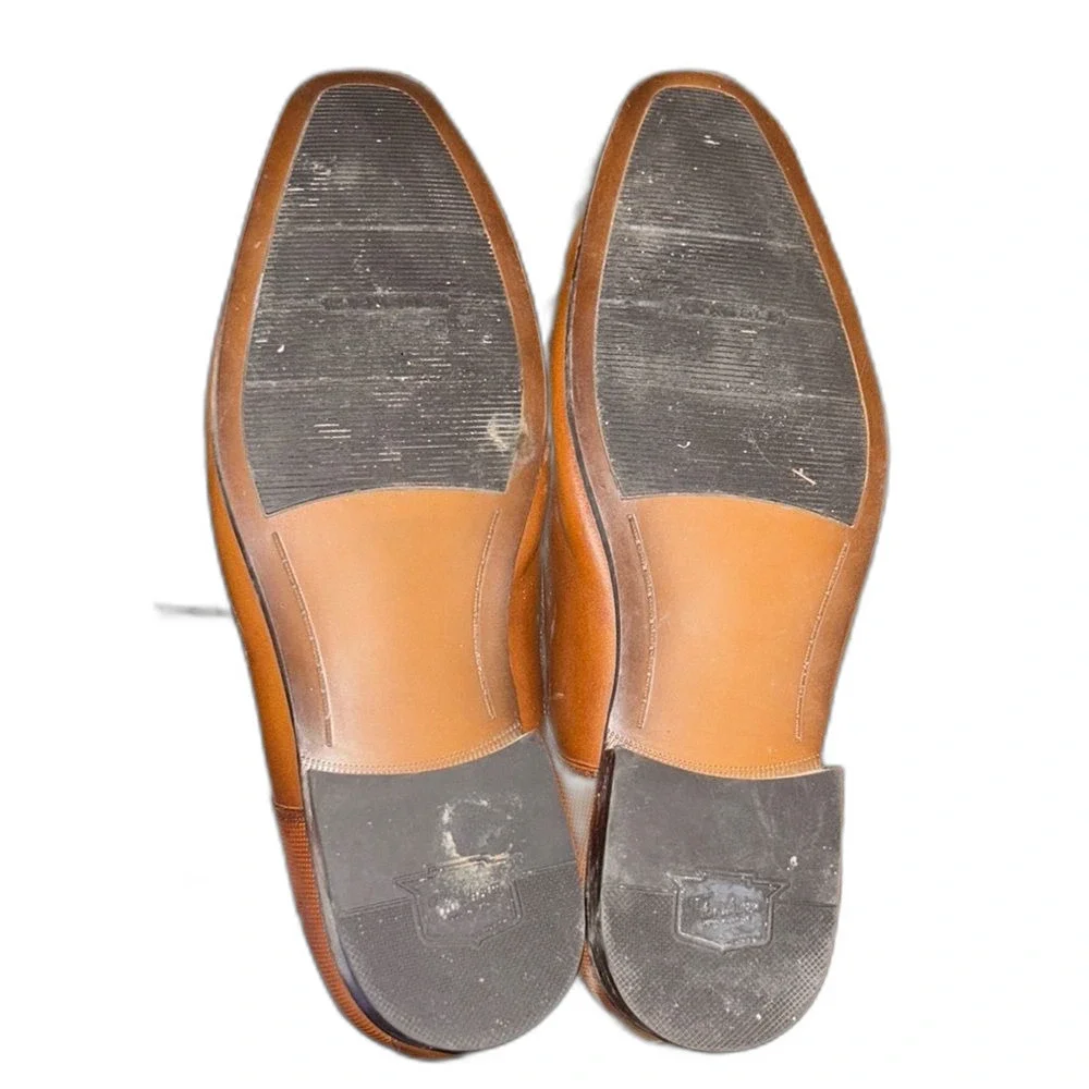 Florsheim Tan Brown Leather Oxfords Mens 12 Shoes work office dress Laceup